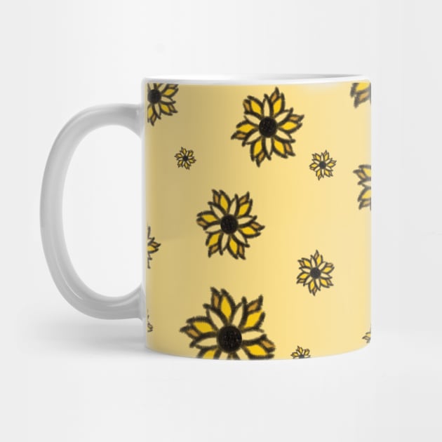 Sunflowers Pattern by Scrabbly Doodles